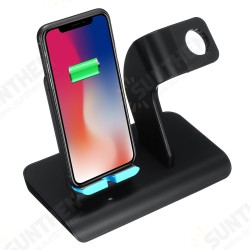 10W 2 In 1 Qi Wireless Charger Fast Charging Phone Watch Holder For iPhone Samsung Huawei Apple Watch Series 10W 2 In 1 Qi Wireless Charger Fast Charging Phone Watch Holder For iPhone Samsung Huawei Apple Watch Series