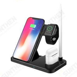 10W 4-in-1 Qi Fast Charging Wireless Charger Pad For Smart Phone iPhone Samsung Apple Watch Series Apple AirPods Apple Pencil 10W 4-in-1 Qi Fast Charging Wireless Charger Pad For Smart Phone iPhone Samsung Apple Watch Series Apple AirPods Apple Pencil
