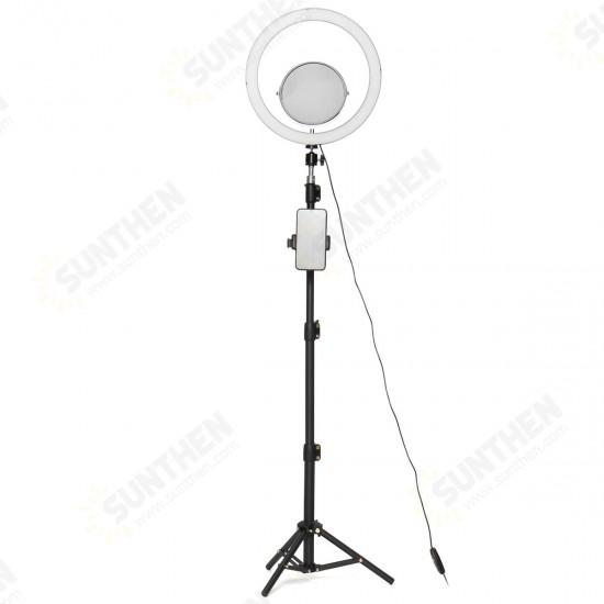 12.60inch Live Stream Makeup Selfie LED Ring Light With Tripod Stand Bluetooth Remote Control Cell Phone Holder