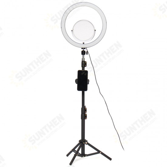 12.60inch Live Stream Makeup Selfie LED Ring Light With Tripod Stand Bluetooth Remote Control Cell Phone Holder