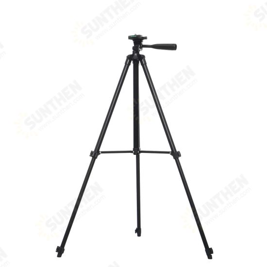 1.3m 3 Sections Aluminum Alloy Tripod Phone Holder With Phone Clip For iPhone Samsung Huawei