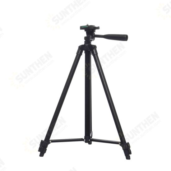 1.3m 3 Sections Aluminum Alloy Tripod Phone Holder With Phone Clip For iPhone Samsung Huawei