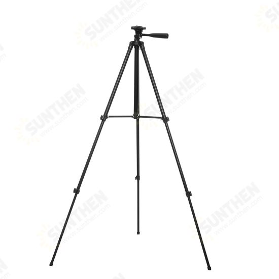 1.3m 3 Sections Aluminum Alloy Tripod Phone Holder With Phone Clip For iPhone Samsung Huawei