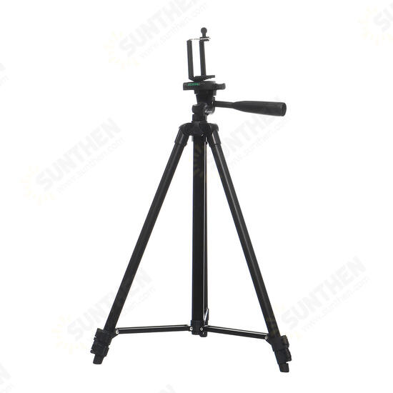 1.3m 3 Sections Aluminum Alloy Tripod Phone Holder With Phone Clip For iPhone Samsung Huawei