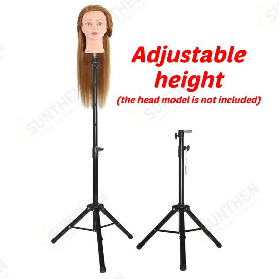 1.56m Height Adjustable Cosmetology Tripod Wig Stand Holder for Doll Head Hairdressing Training