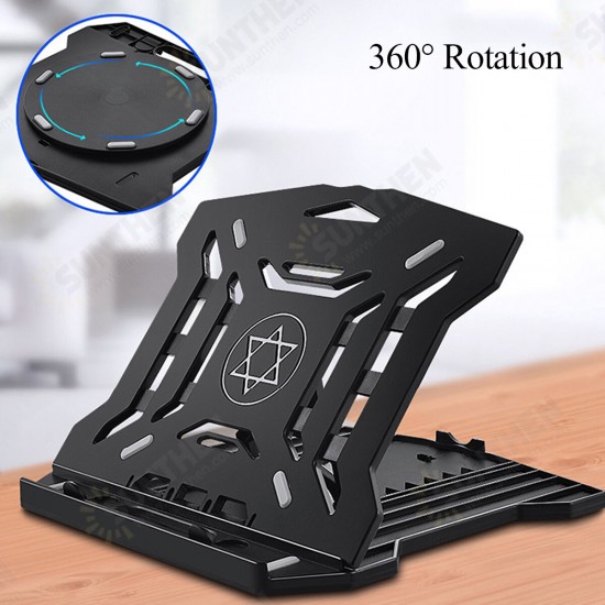 2 IN 1 Foldable 8-Level Height Adjustable Macbook Holder Stand Bracket with Phone Holder for Laptops Tablets