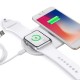2 In 1 10W Wireless Charger Phone Charger Watch Charger Fast Charging for Qi-enabled Smart Phone for iPhone for Samsung Apple Watch Series