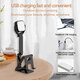 2-In-1 Foldable Multi-Angle Desktop Phone Holder Fill Light Stand Multiple Color Temperature Brightness Adjustable 1000mAh High Capacity Table Lamp