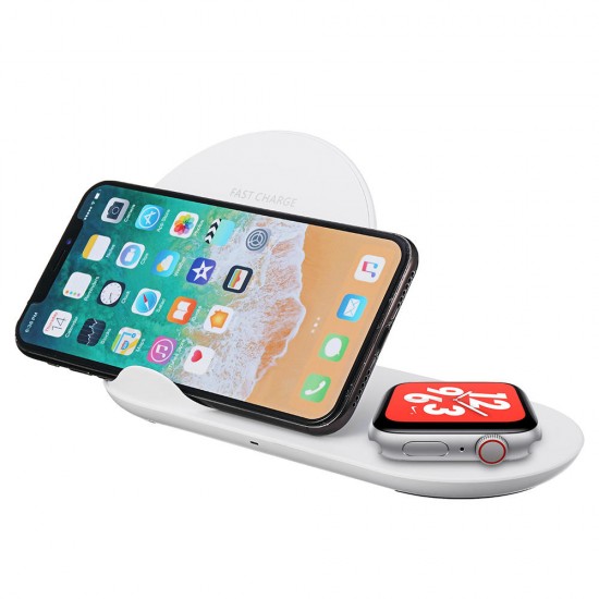2 In 1 Qi Wireless Charger Phone Charger Watch Charger For iPhone/Samsung/Apple Watch Series