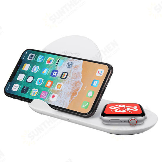 2 In 1 Qi Wireless Charger Phone Charger Watch Charger For iPhone/Samsung/Apple Watch Series