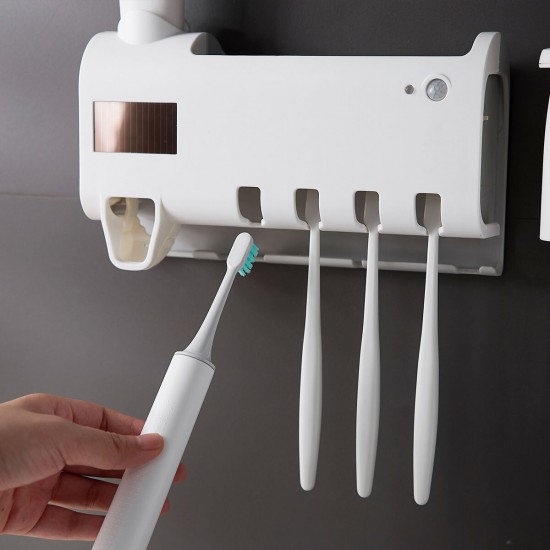 2/3 Layer Non-perforated Toothbrush Holder Rack Wall-mounted Toothbrush Holder Set Mouthwash Cup Toothbrush Toothpaste