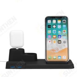 3-IN-1 Qi Wireless Charger Charging Stand Dock Mobile Phone Holder Stand for iPhone Airpods iWatch 3-IN-1 Qi Wireless Charger Charging Stand Dock Mobile Phone Holder Stand for iPhone Airpods iWatch