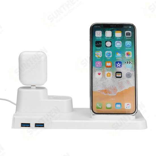 3-IN-1 Qi Wireless Charger Charging Stand Dock Mobile Phone Holder Stand for iPhone Airpods iWatch