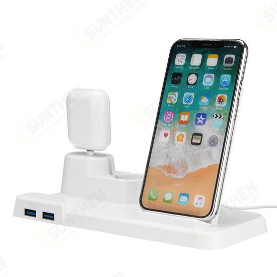 3-IN-1 Qi Wireless Charger Charging Stand Dock Mobile Phone Holder Stand for iPhone Airpods iWatch