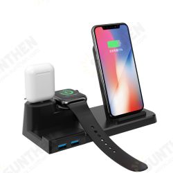 3-IN-1 Qi Wireless Charger Charging Stand Dock Mobile Phone Holder Stand for iPhone Airpods iWatch 3-IN-1 Qi Wireless Charger Charging Stand Dock Mobile Phone Holder Stand for iPhone Airpods iWatch