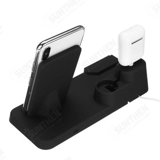 3-IN-1 Qi Wireless Charger Charging Stand Dock Mobile Phone Holder Stand for iPhone Airpods iWatch