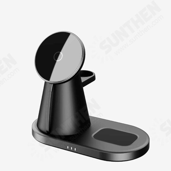 3-In-1 15W Fast Charging Magnetic Station Wireless Charger For iPhone 12/13