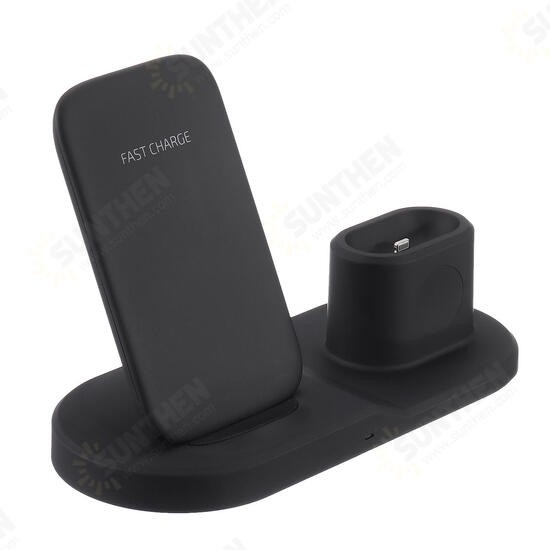 3 In 1 Wireless Charger Watch Charger Earbuds Charger Phone Holder for Qi-enabled Smart Phone for iPhone Apple Watch Series Apple AirPods