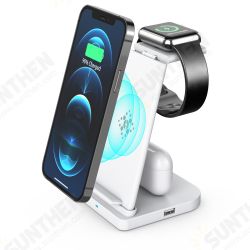 3-In-1 Wireless Charging Station 15W Fast Dock Charger Stand Phone Watch Pods Support Wireless Charging Equipment for iPhone 13 3-In-1 Wireless Charging Station 15W Fast Dock Charger Stand Phone Watch Pods Support Wireless Charging Equipment for iPhone 13