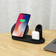 3 in 1 10W Qi Fast Wireless Charger Dock Pad Stand Holder for iPhone Airpods 1 2 Pro for Apple Watch