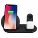 3 in 1 10W Qi Fast Wireless Charger Dock Pad Stand Holder for iPhone Airpods 1 2 Pro for Apple Watch