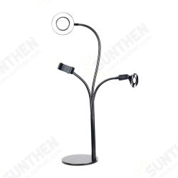 3 in 1 Live Streaming Adjustable Fill Light Microphone Clip Desktop Phone Holder for Mobile Phone 3 in 1 Live Streaming Adjustable Fill Light Microphone Clip Desktop Phone Holder for Mobile Phone