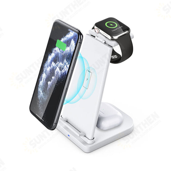 3 in1 Wireless Fast Charger Dock Charging Stand For Apple Watch For iPhone Phone Airpods Pro