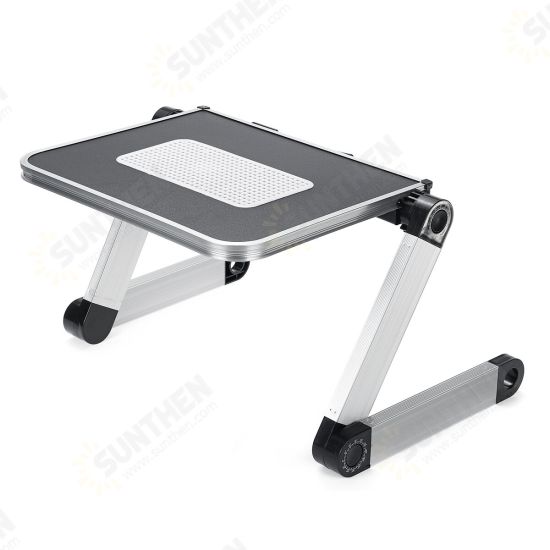 30*24cm Foldable with Cooling Fan Hole Aluminum Laptop Computer Desk TV Bed Computer Mackbook Desktop Holder Small Table