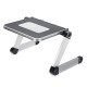 30*24cm Foldable with Cooling Fan Hole Aluminum Laptop Computer Desk TV Bed Computer Mackbook Desktop Holder Small Table