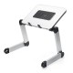 30*24cm Foldable with Cooling Fan Hole Aluminum Laptop Computer Desk TV Bed Computer Mackbook Desktop Holder Small Table