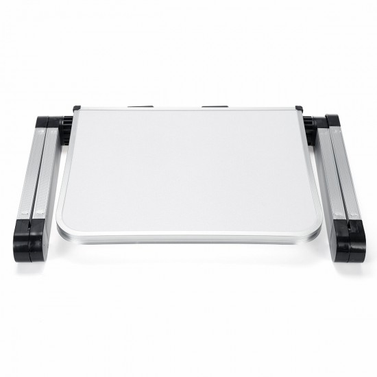 30*24cm Foldable with Cooling Fan Hole Aluminum Laptop Computer Desk TV Bed Computer Mackbook Desktop Holder Small Table