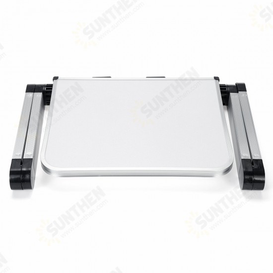 30*24cm Foldable with Cooling Fan Hole Aluminum Laptop Computer Desk TV Bed Computer Mackbook Desktop Holder Small Table