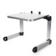 30*24cm Foldable with Cooling Fan Hole Aluminum Laptop Computer Desk TV Bed Computer Mackbook Desktop Holder Small Table