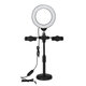 3200K-5800K Desktop Live Stream Selfie Make-up LED Ring Light Fill-in Light Clip Phone Holder Tik Tok Youtube Video