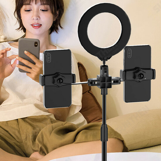 3200K-5800K Desktop Live Stream Selfie Make-up LED Ring Light Fill-in Light Clip Phone Holder Tik Tok Youtube Video