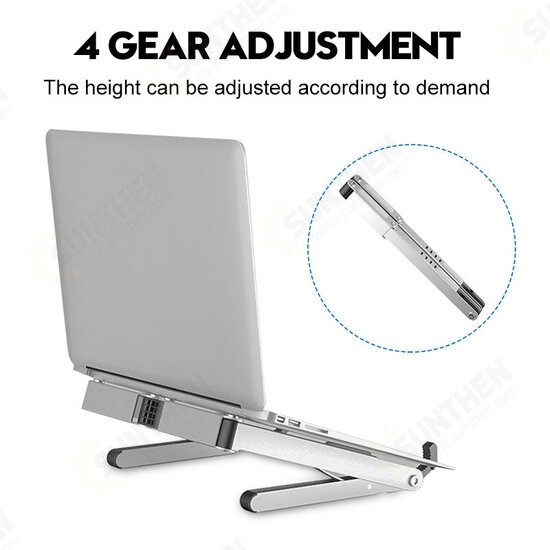 4 In 1 Foldable Height Adjustable Laptop Stand Phone Holder Tablet Stand Calculator Stand For Laptop Notebook MacBook Between 11 Inches and 17 Inches