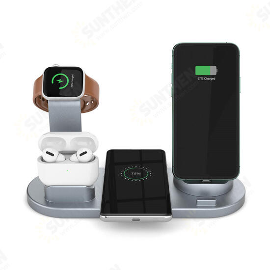 4in1 Qi Wireless Charger Phone Charger Watch Charger Earbuds Charger for Qi-enabled Smart Phones for iPhone for Samsung Apple Watch Apple AirPods Pro