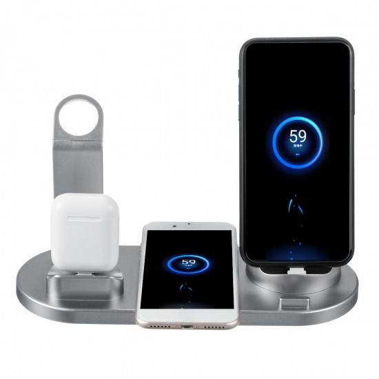 4in1 Qi Wireless Charger Phone Charger Watch Charger Earbuds Charger for Qi-enabled Smart Phones for iPhone for Samsung Apple Watch Apple AirPods Pro