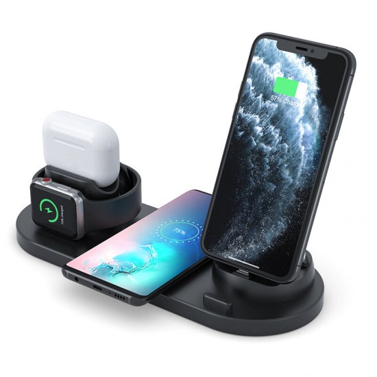 4 In 1 Wireless Charger Phone Charger Watch Charger Earbuds Charger Phone Holder For Smart Phone Apple Watch Series Apple AirPods