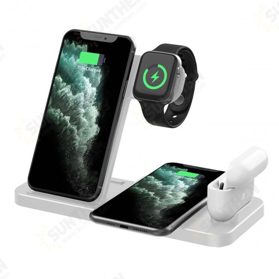 4-In-1 Wireless Charging Station 15W Fast Dock Charger Stand Phone Watch Pods Support Wireless Charging Equipment