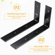 4PCS/ Set Wall Mounted Floating Shelves Holder DIY Storage Shelving Display Bracket