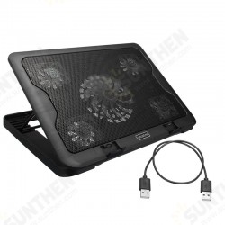 5 Fans LED USB Cooling Pad Adjustable Cooler for Laptop Notebook MacBook 5 Fans LED USB Cooling Pad Adjustable Cooler for Laptop Notebook MacBook