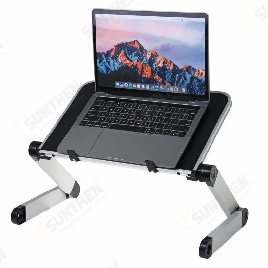 50*26cm Enlarge Foldable with Cooling Fan Hole Aluminum Laptop Computer Desk Table TV Bed Computer Mackbook Desktop Holder