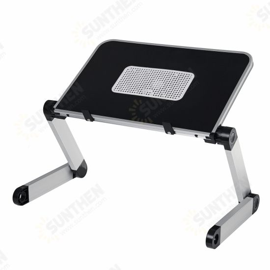 50*26cm Enlarge Foldable with Cooling Fan Hole Aluminum Laptop Computer Desk Table TV Bed Computer Mackbook Desktop Holder