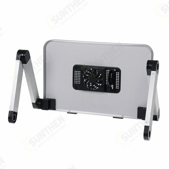 50*26cm Enlarge Foldable with Cooling Fan Hole Aluminum Laptop Computer Desk Table TV Bed Computer Mackbook Desktop Holder