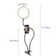 6'' RGB LED Ring Light Clamp Camera Cell Phone Phone Webcam Holder Live Stream