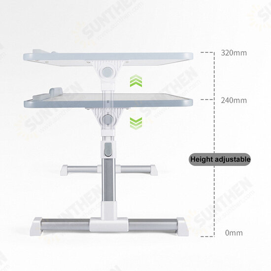 60*33cm Folding Liftable Height 4-Gear Angle Adjustable Macbook Tablet Folding Desk