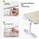 60*33cm Folding Liftable Height 4-Gear Angle Adjustable Macbook Tablet Folding Desk