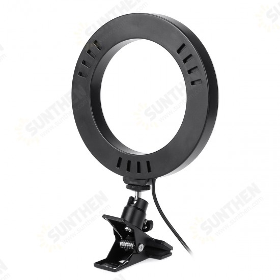 6/8 inch Dektop Fill Light Lamp 2800-7200K 360° Rotation Portable Selfie Ring Light