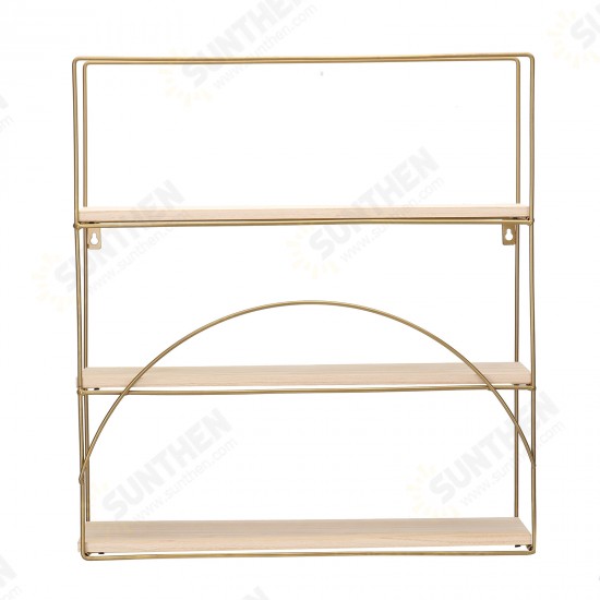 3-Layer Wooden Wall Mounted Storage Shelves Bedroom Drawing Room Rack Shelf Organizer Holder